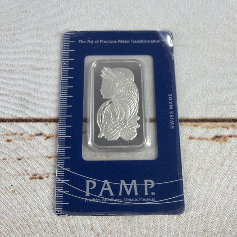 Suisse PAMP 1oz Platinum Bar 999.5 Fine Sealed Bullion Serial C107669